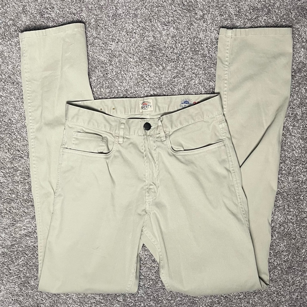 Faherty | Cotton Twill Pants 29 Golf Business Casual Comfort